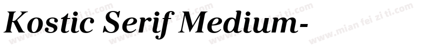 Kostic Serif Medium字体转换